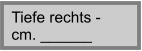 Tiefe rechts -   cm. ______